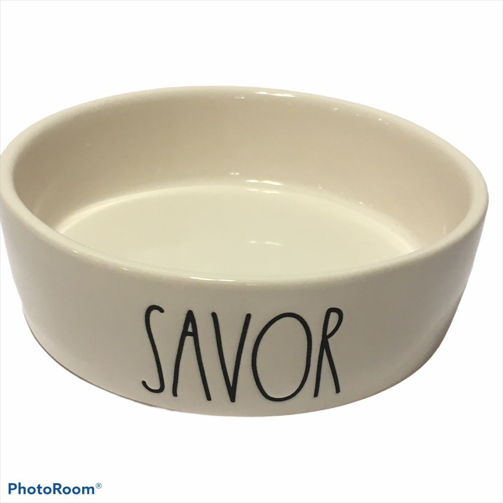 Rae Dunn Kitty Purr Devour Savor Food Bowl Dish